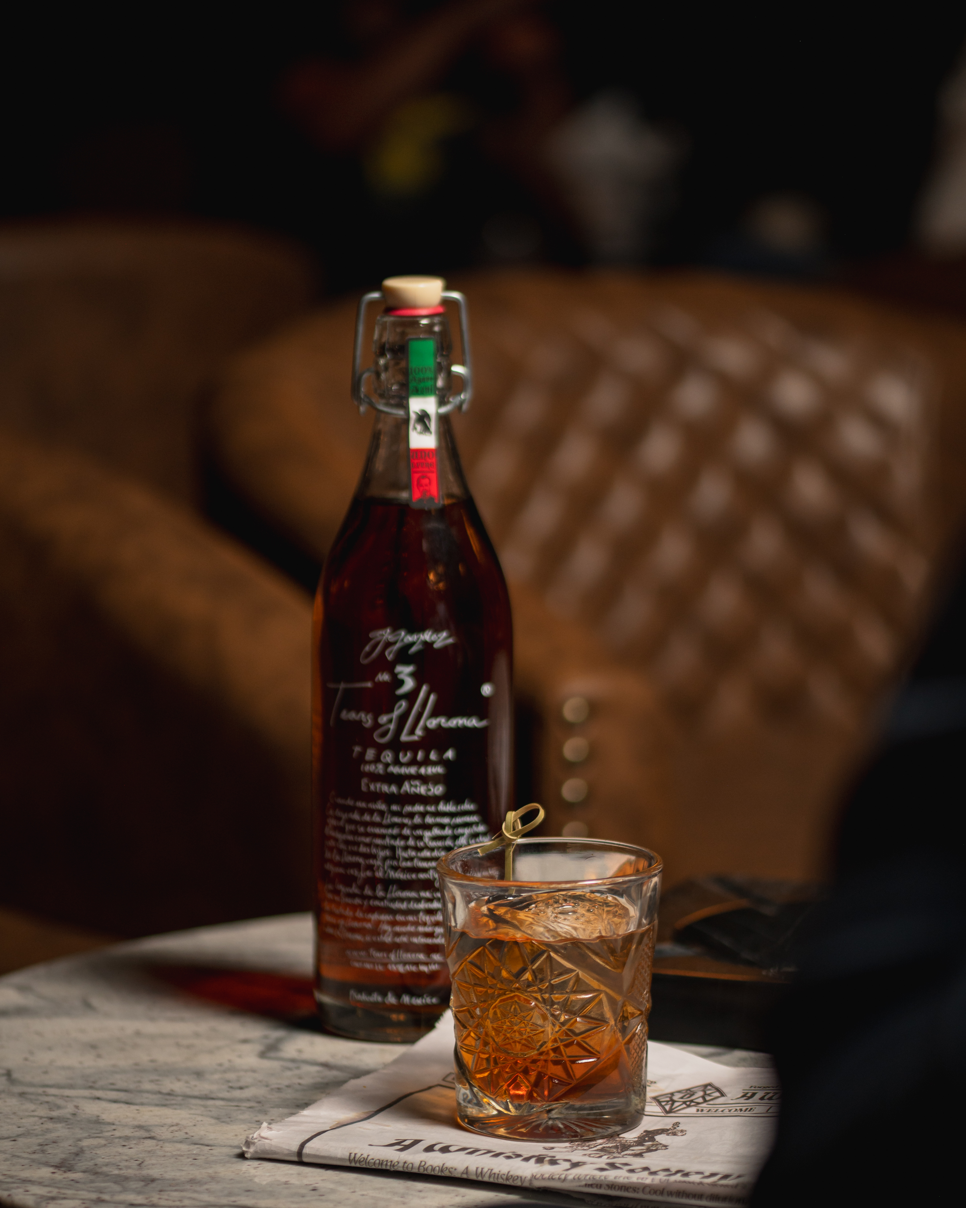 Tears of Llorona cocktail commercial photography San Antonio bar