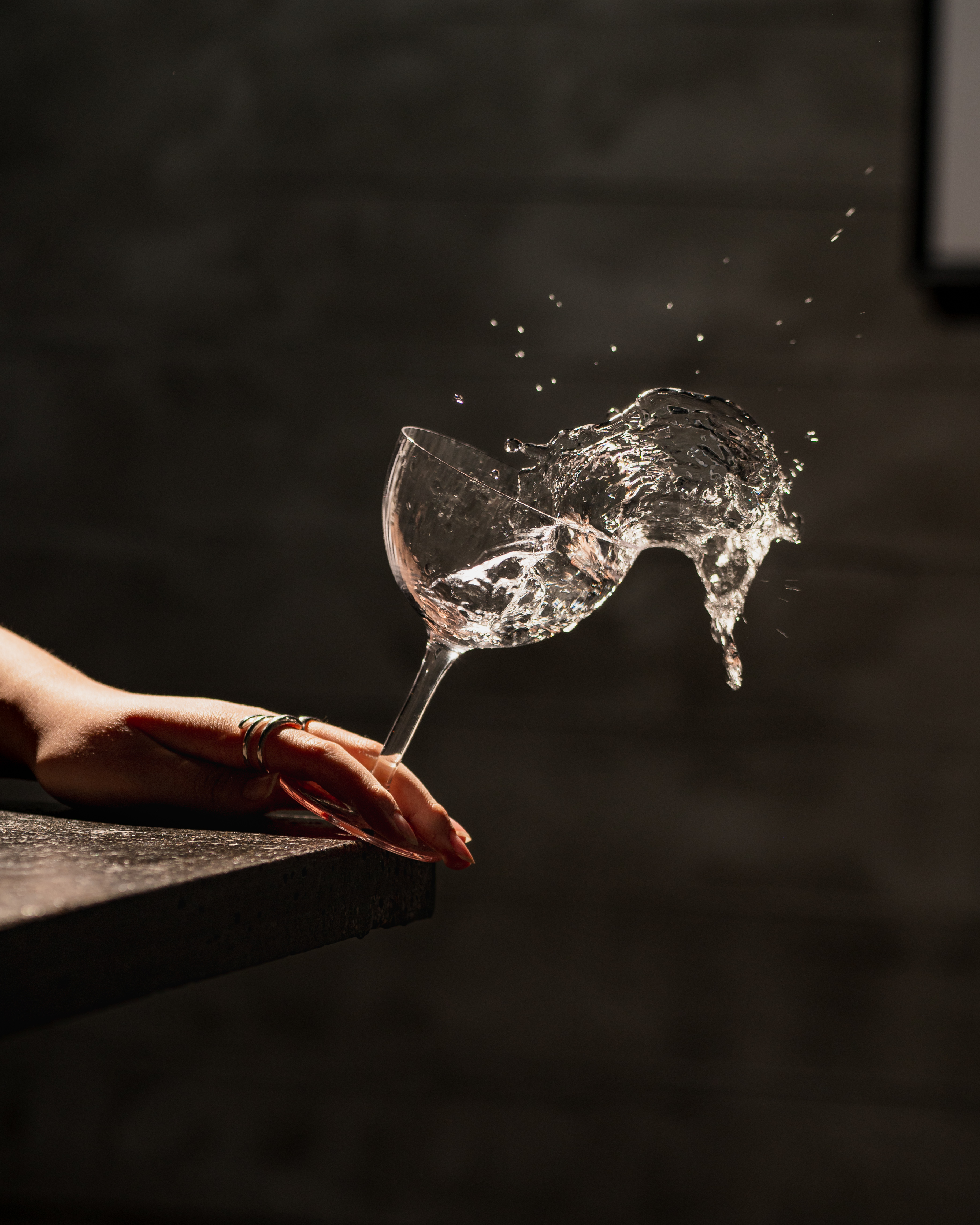 Splashing cocktail coupe product photography The Bunker San Antonio